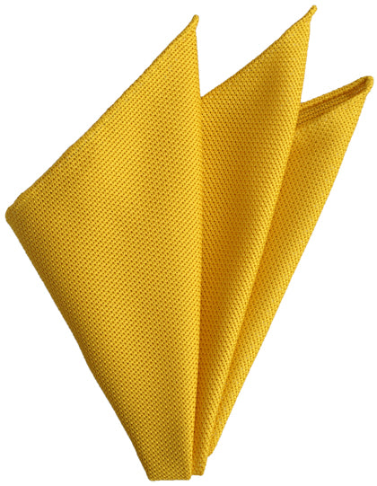 {[en]:Yellow Gold Grenadine Fina Silk Pocket Square