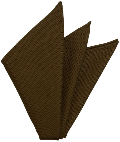 {[en]:Dark Sienna Grenadine Fina Silk Pocket Square