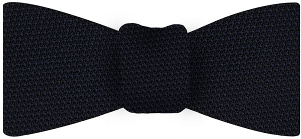 Midnight Blue Grenadine Fina Silk Bow Tie #GFBT-8