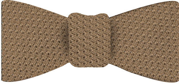 {[en]:Tan Prometeo Grenadine Silk Bow Tie