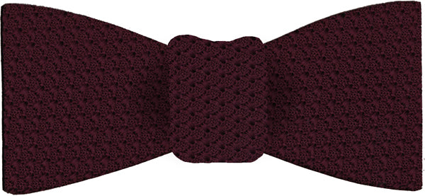 {[en]:Burgundy Prometeo Grenadine Silk Bow Tie