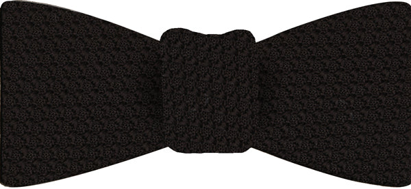 {[en]:Black Prometeo Grenadine Silk Bow Tie