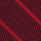 Red Stripe On Midnight Blue With Red Grenadine Fina Stripe Silk Bow Tie #1