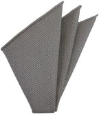 {[en]:Gray Piccola Grenadine Silk Pocket Squares
