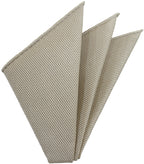 {[en]:Dark Off White Piccola Grenadine Silk Pocket Square
