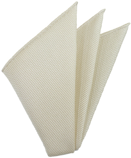{[en]:White Piccola Grenadine Silk Pocket Squares