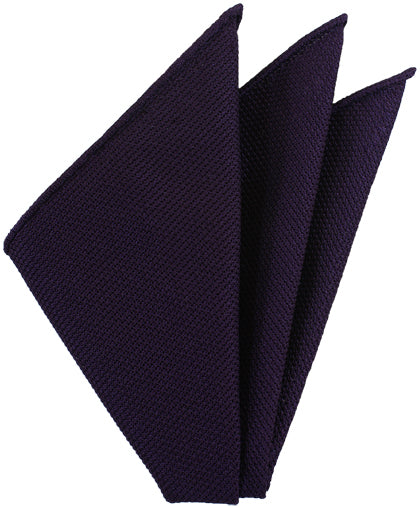 {[en]:Dark Purple Piccola Grenadine Silk Pocket Squares