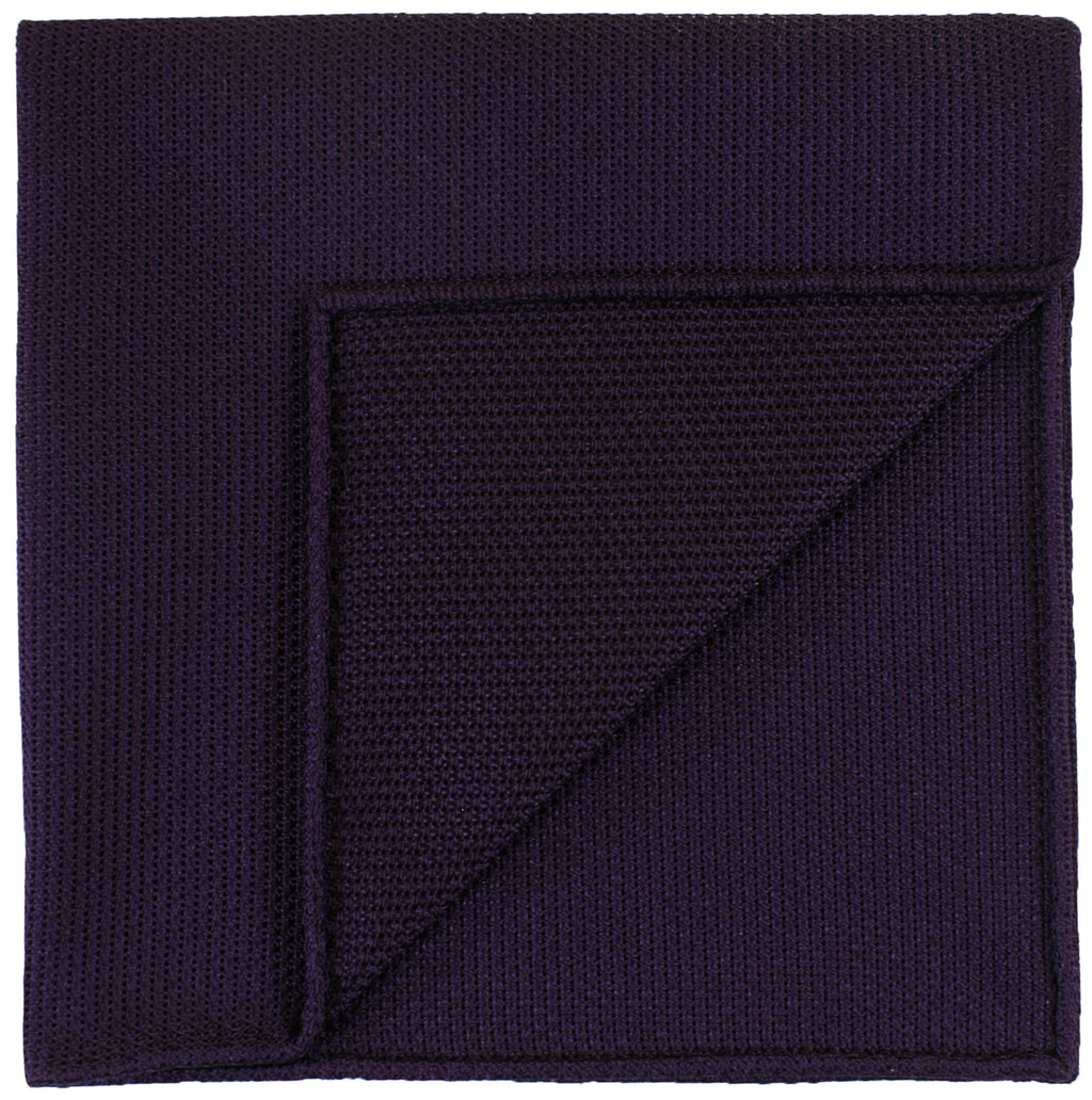 {[en]:Dark Purple Piccola Grenadine Silk Pocket Squares