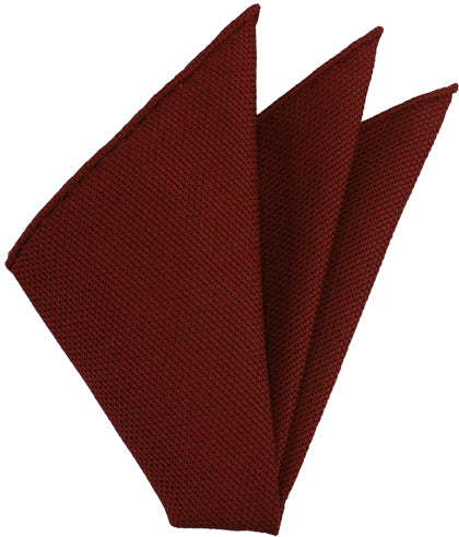 {[en]:Medium Red Piccola Grenadine Silk Pocket Squares