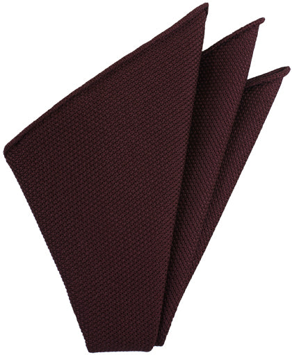 {[en]:Burgundy Piccola Grenadine Silk Pocket Squares