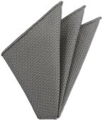 {[en]:Gray Prometeo Grenadine Silk Pocket Square