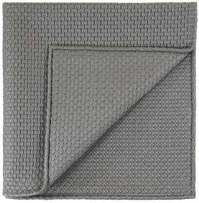 {[en]:Gray Prometeo Grenadine Silk Pocket Square