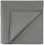 {[en]:Gray Prometeo Grenadine Silk Pocket Square