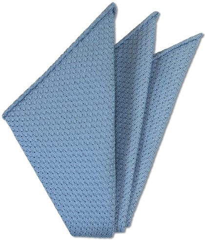 {[en]:Power Blue Prometeo Grenadine Silk Pocket Square