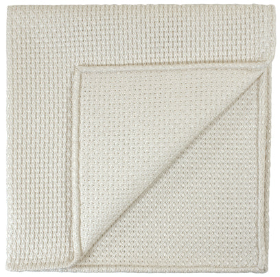 {[en]:Ivory Prometeo Grenadine Silk Pocket Square