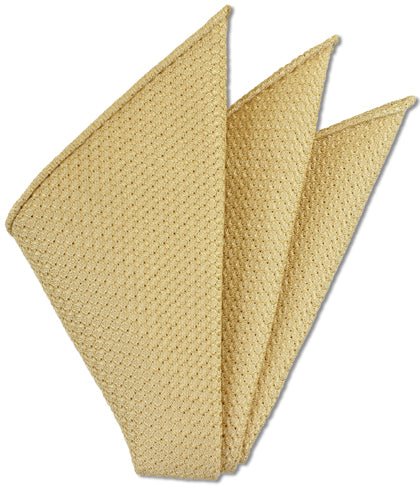 {[en]:Corn Yellow Prometeo Grenadine Silk Pocket Square