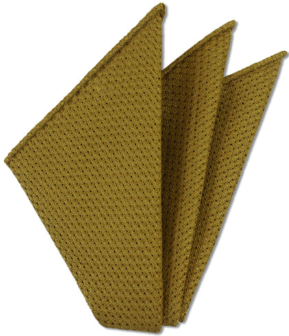 {[en]:Dark Sienna Prometeo Grenadine Silk Pocket Square