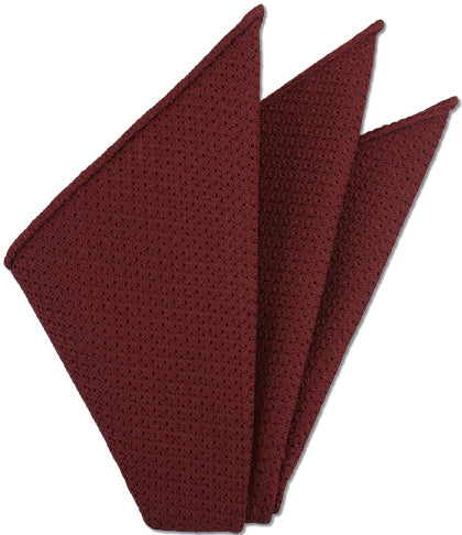 {[en]:Medium Red Prometeo Grenadine Silk Pocket Square