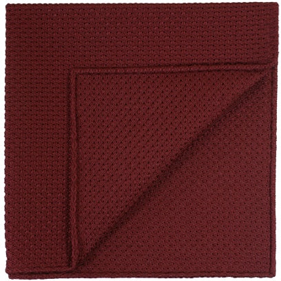 {[en]:Medium Red Prometeo Grenadine Silk Pocket Square