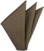 {[en]:Light Brown Prometeo Grenadine Silk Pocket Square