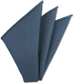 {[en]:Slate Blue Prometeo Grenadine Silk Pocket Square