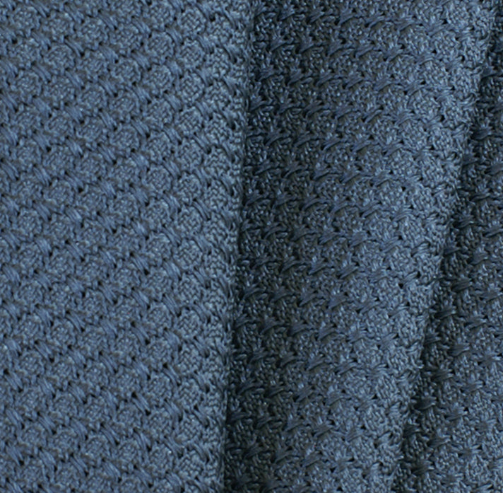 {[en]:Slate Blue Prometeo Grenadine Silk Pocket Square