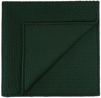 {[en]:Forest Green Prometeo Grenadine Silk Pocket Square