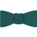 {[en]:Turquoise Herringbone Silk Bow Tie