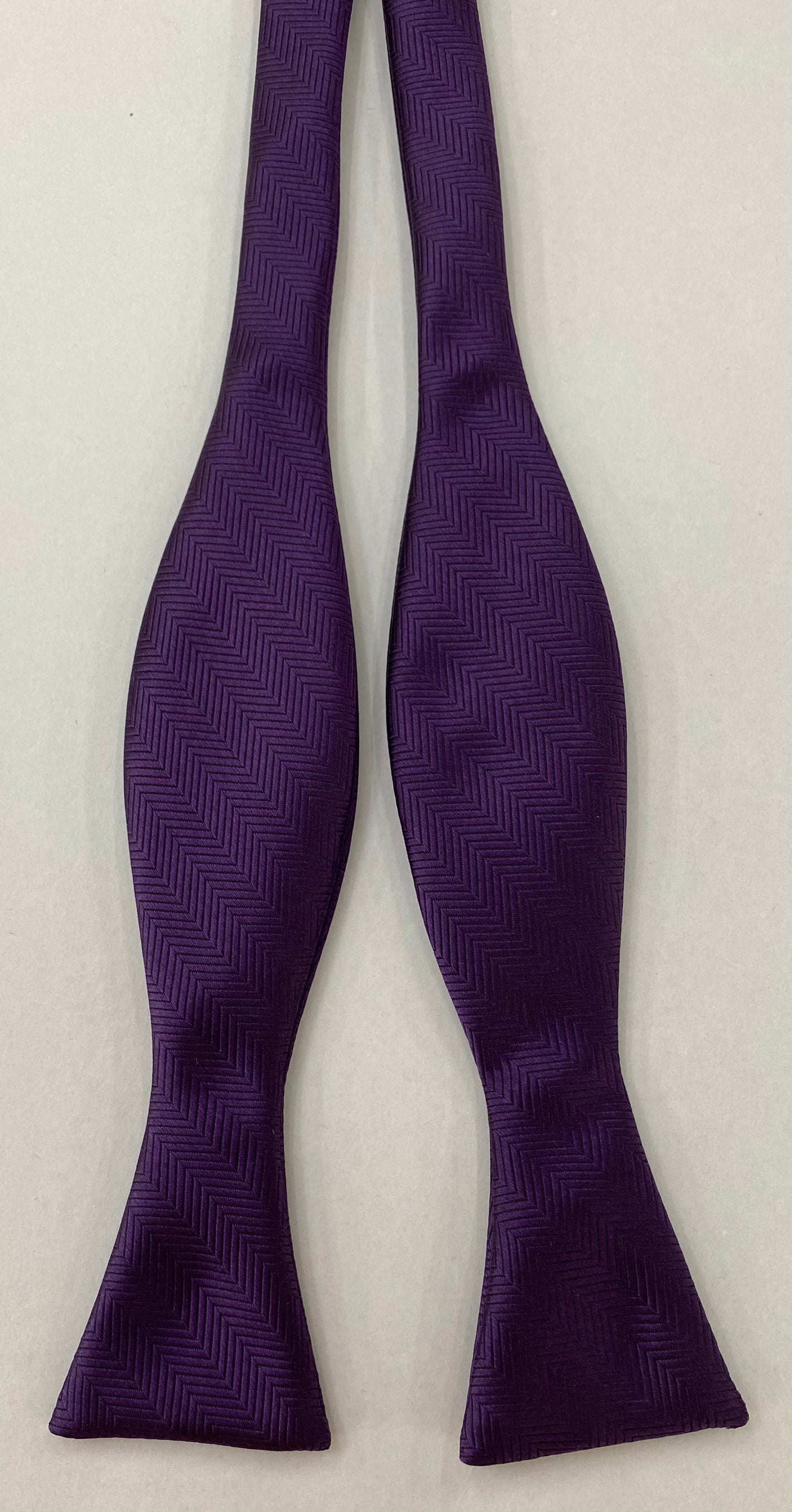 パープルヘリンボーンシルク蝶ネクタイ #HBBT-3