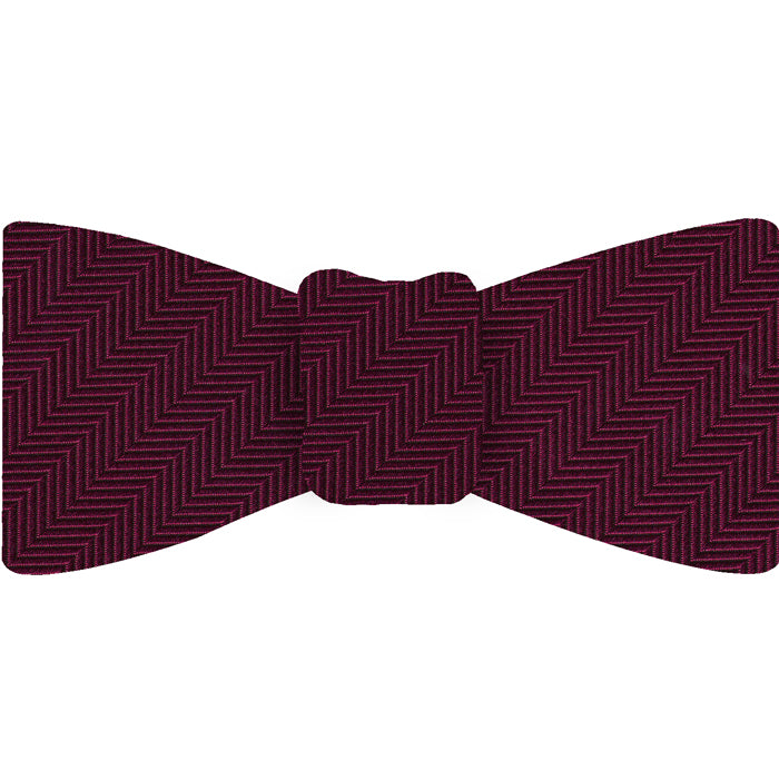 {[en]:Fuchsia Herringbone Silk Bow Tie