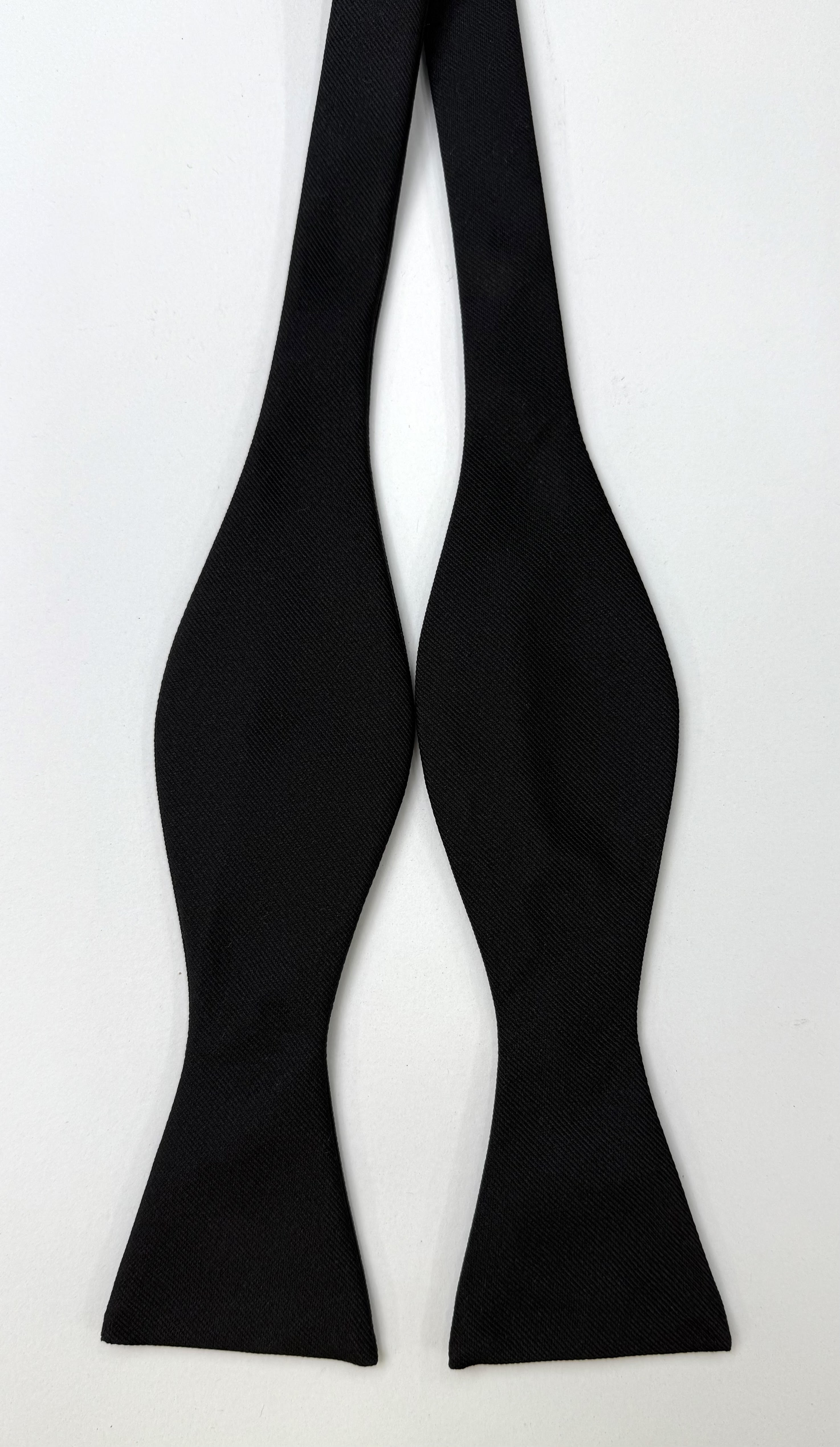 Black Faille Silk Bow Tie IFABT-1