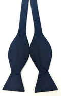 Midnight Blue Faille Silk Bow Tie IFABT-2