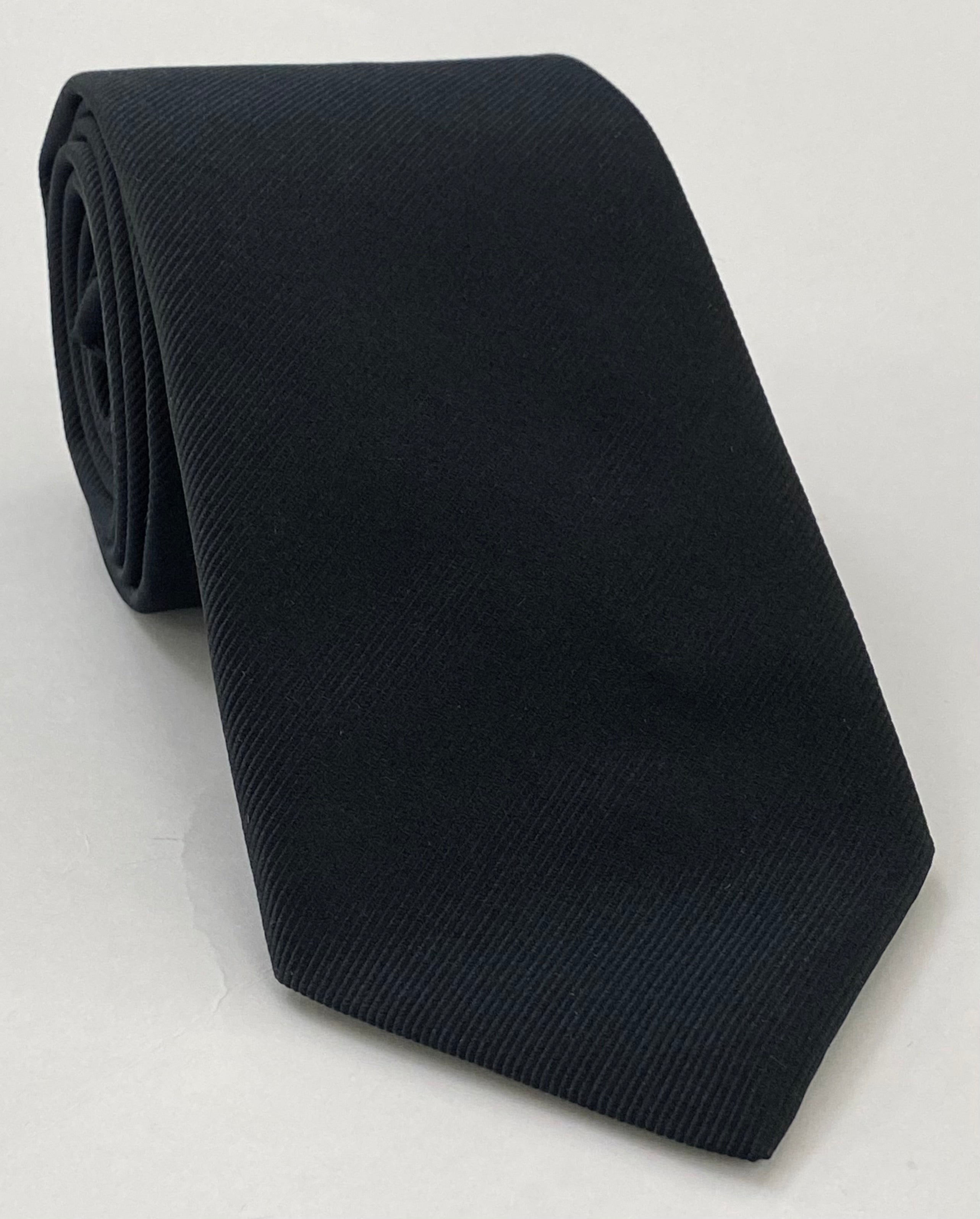 Black Faille Silk Tie IFAT-1