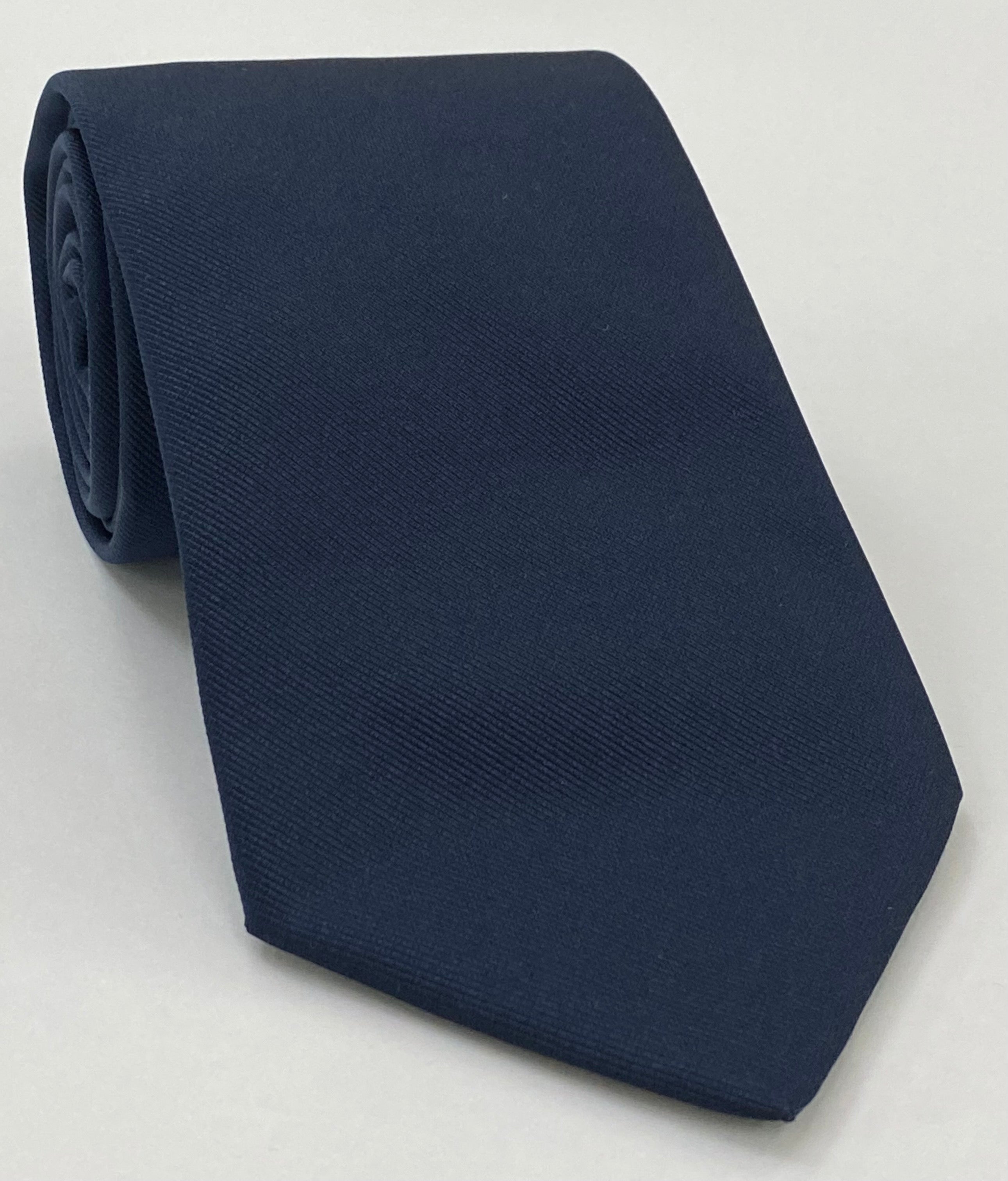 Dark Navy/Midnight Blue Blue Faille Silk Tie IFAT-5