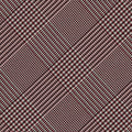 {[en]:Burgundy, Black & White Prince Of Wales Silk Pocket Square