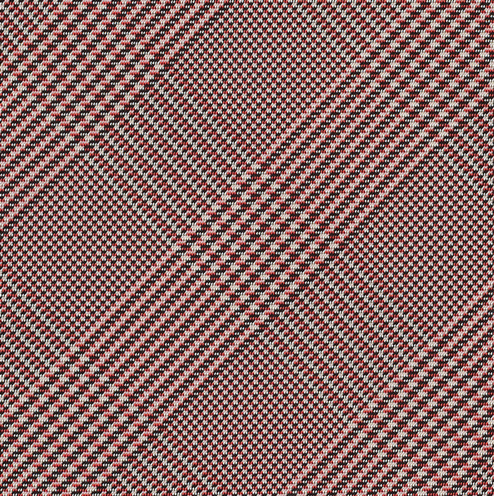 {[en]:Red, Black & White Prince Of Wales Silk Pocket Square