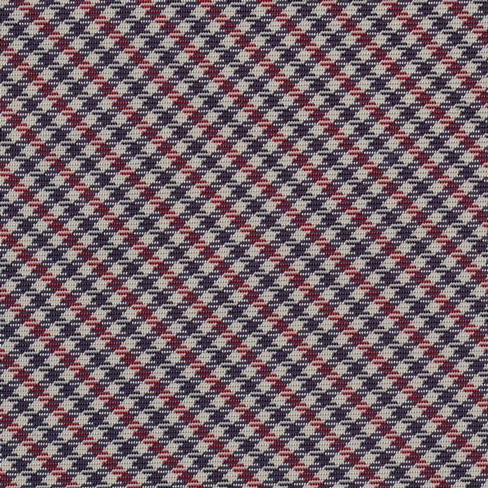 {[en]:Dark Red, Navy Blue & White Shepherd's Check Silk Pocket Square