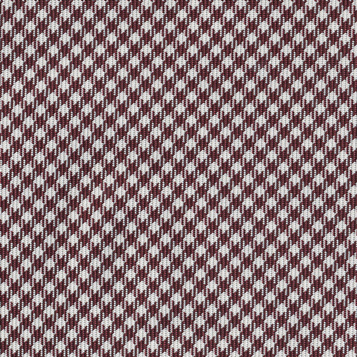 {[en]:Burgundy & White Shepherd's Check Silk Pocket Square