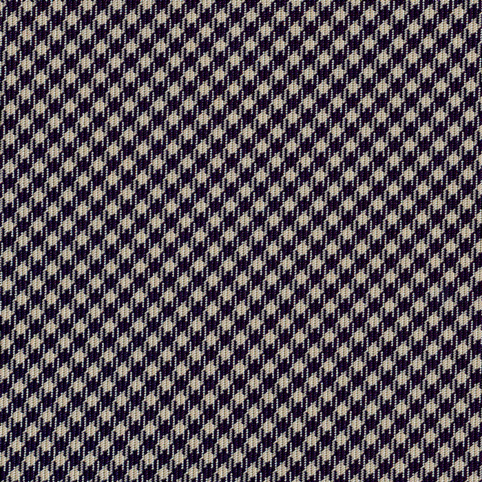 {[en]:Midnight Blue & White Shepherd's Check Silk Pocket Square