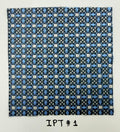 Sky Blue & Silver on Charcoal Gray Pattern Silk Bow Tie IPBT-1