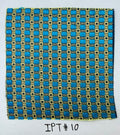Light Yellow, Midnight Blue & Turquoise Pattern Silk Tie IPT-10