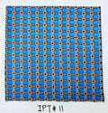 Silver, Midnight Blue & Royal Blue Pattern Silk Tie IPT-11