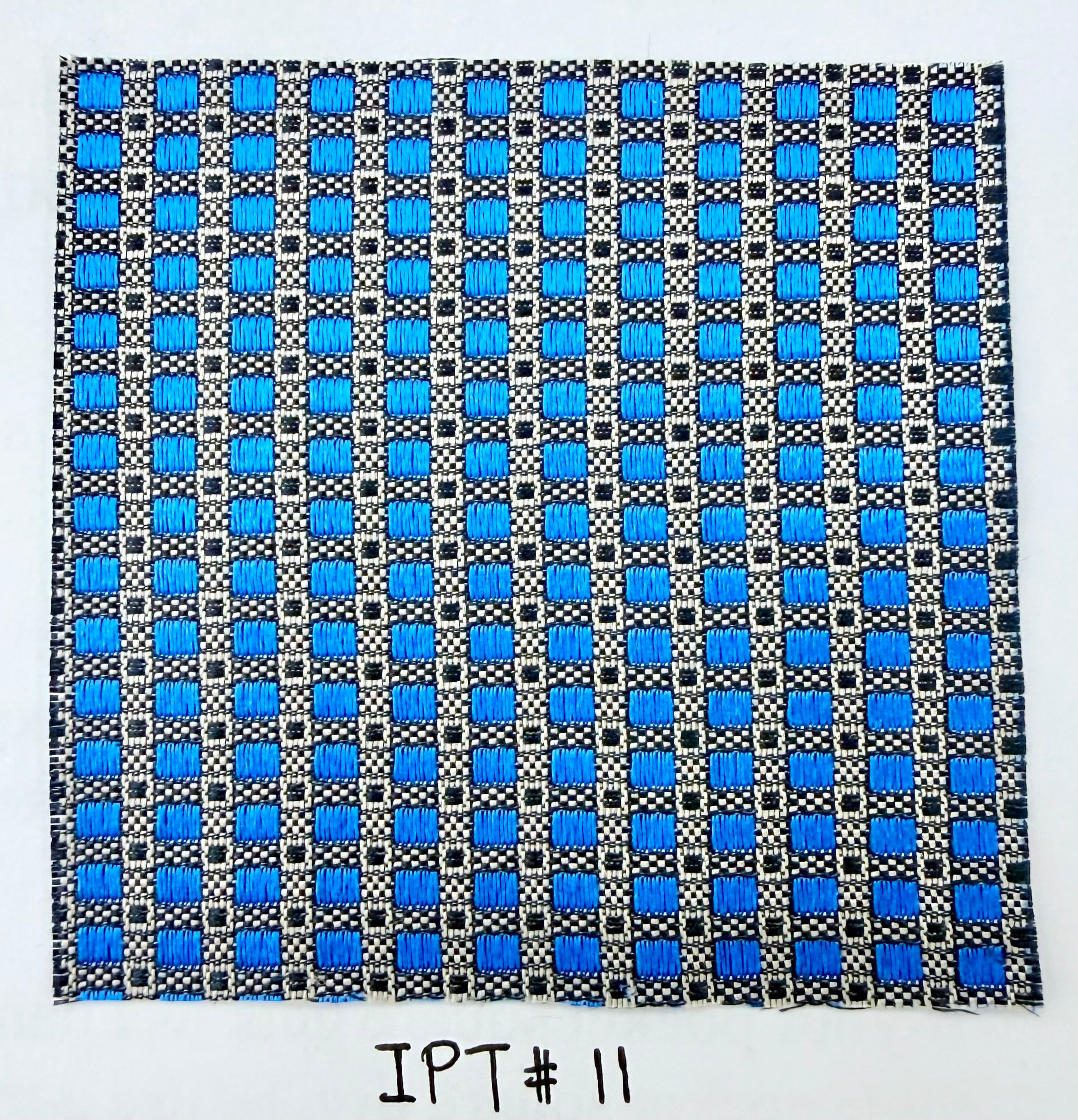 Silver, Midnight Blue & Royal Blue Pattern Silk Tie IPT-11