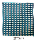 Turquoise, Midnight Blue & Silver Pattern Silk Tie IPT-12