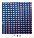 Blue, Midnight Blue & Rose Pink Pattern Silk Tie IPT-14