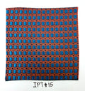 Burnt Orange, Midnight Blue & Dark Turquoise Pattern Silk Tie IPT-15