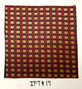 Reddish Orange, Midnight Blue & Tan Pattern Silk Tie IPT-17