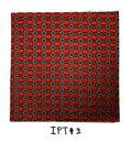 Red & Midnight Blue on Brown Pattern Silk Bow Tie IPBT-2