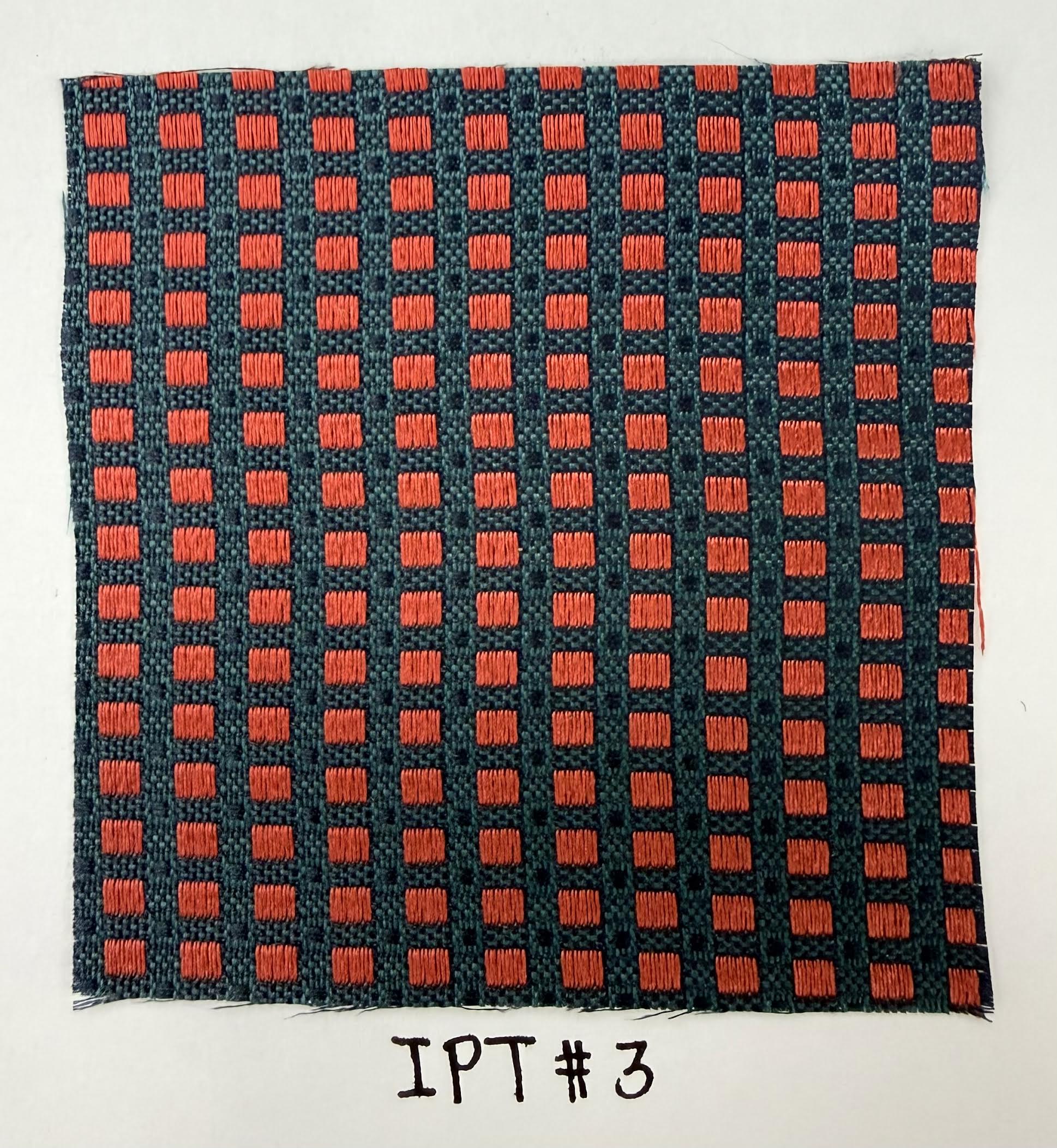 Red & Midnight Blue on Brown Pattern Silk Tie IPT-3