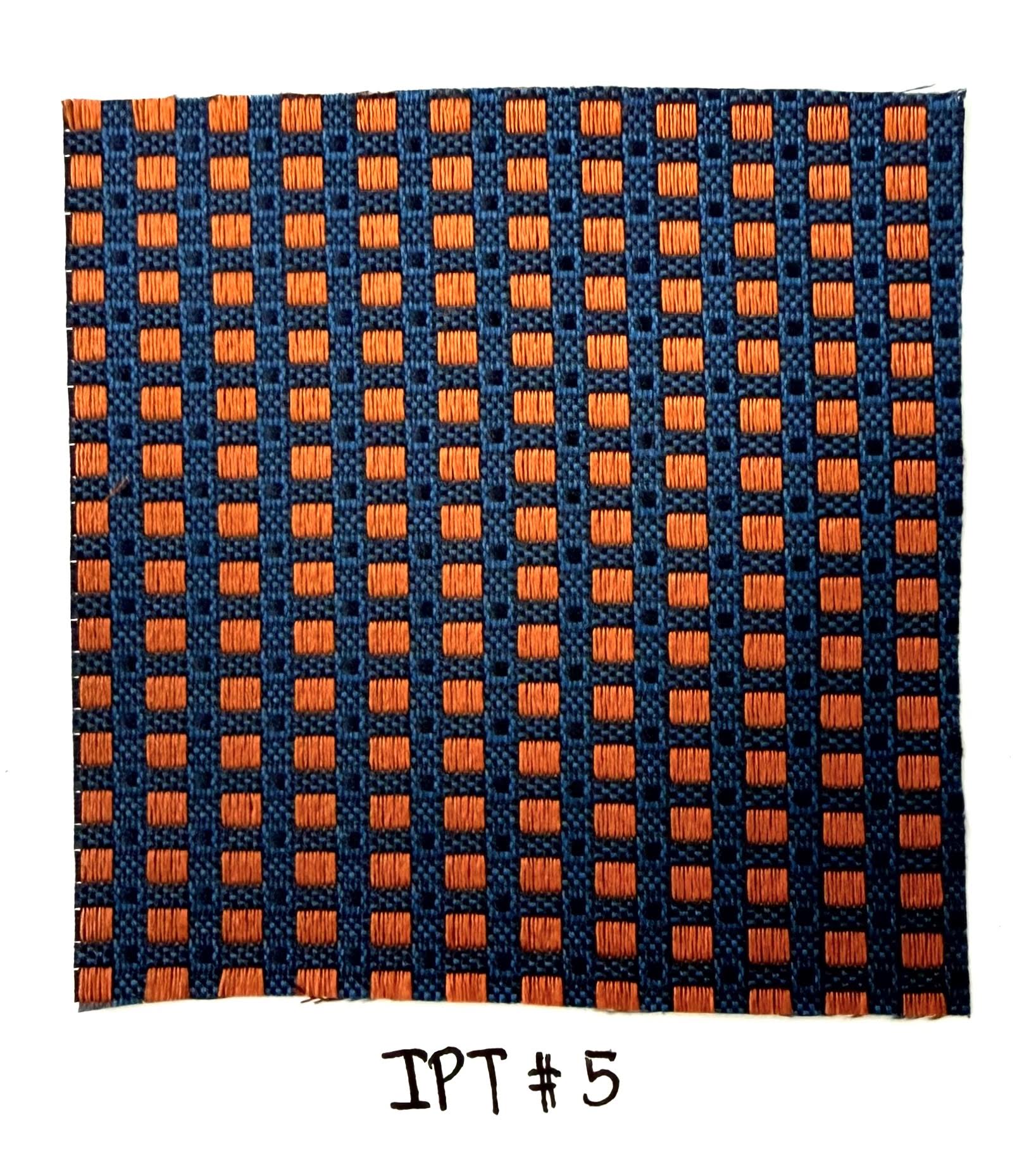 Burnt Orange & Midnight Blue on Navy Blue Pattern Silk Bow Tie IPBT-5